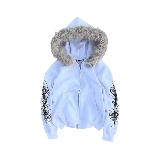 ‘TRIBAL’ FUR HOODIE 𖦏