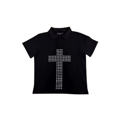 ‘STUDDED CROSS’ TEE 𖦏