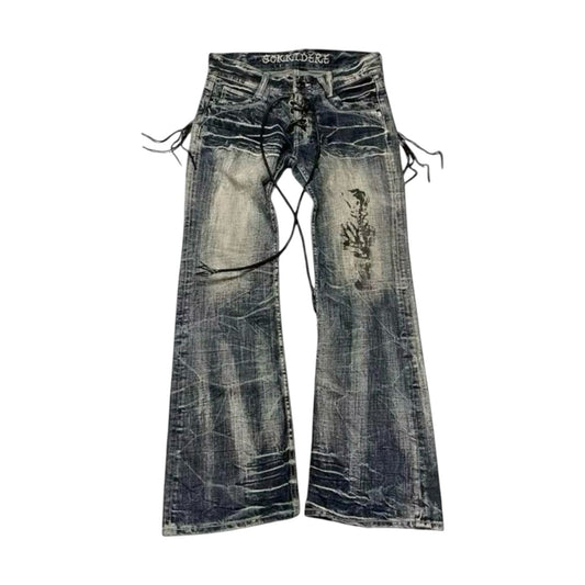 ‘LXCED’ FLARED JEANS 𖦏